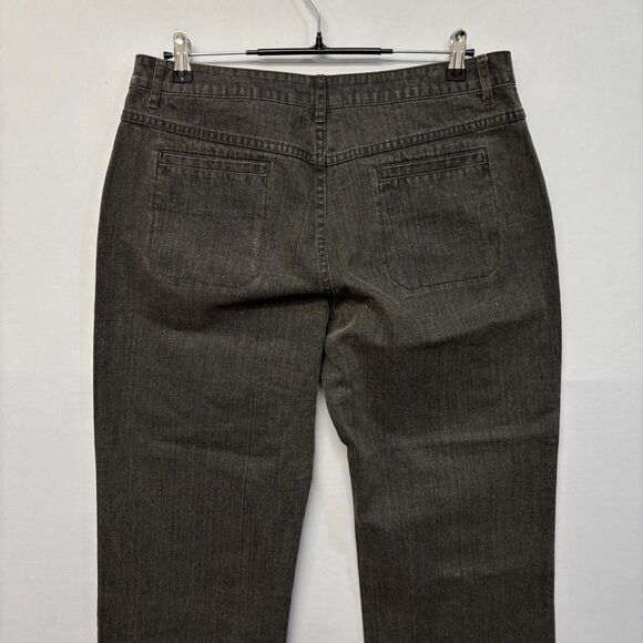 Sundance Women Utility Wide Leg Jeans Size 14 Gray Denim D046 -1 - Picture 15 of 16